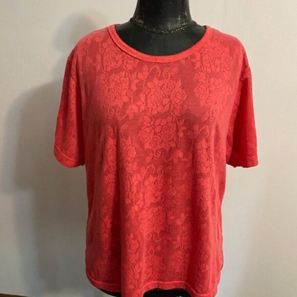 Avenue Blues Jeanswear Unlimited Coral Floral print top, size 18/20 - Picture 1 of 3